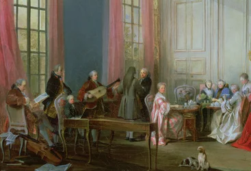 Der junge Mozart am Klavichord, Detail aus Le The a l